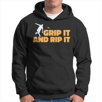 Disc Golf Player Grip It And Rip It Disc Golf Hoodie | Mazezy DE