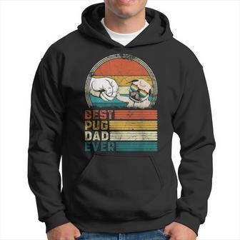 Distressed Best Pug Dad Ever Fathers Day Gift Hoodie - Seseable