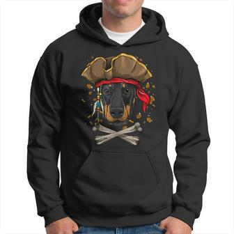 Doberman Pinscher Dog Pirate Jolly Roger Flag Crossbones Dog Men Hoodie Graphic Print Hooded Sweatshirt - Thegiftio UK