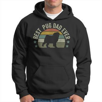 Dog Best Pug Dad Ever  Fathers Day Funny Doggy Gift For Mens Hoodie
