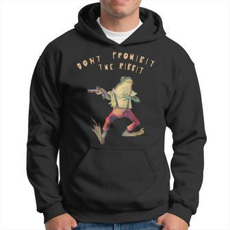 Dont Prohibit The Ribbit Frog Groovy Hoodie | Mazezy