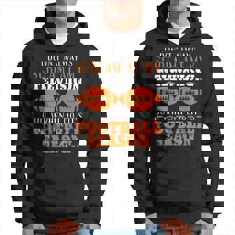 I Dont Scream At My Television But Its Football Season Men Hoodie - Thegiftio