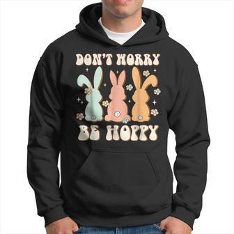 Dont Worry Be Hoppy Rabbit Cute Bunny Flowers Easter Day Hoodie | Mazezy AU