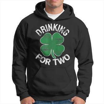 Drinking For Two St Patricks Day Pregnancy Announcement Hoodie - Seseable