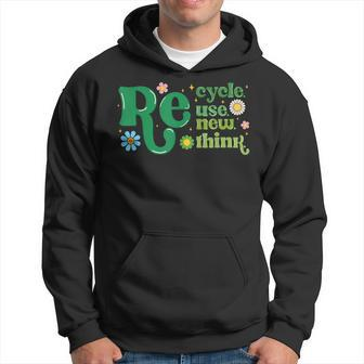 Earth Day Recycle Reuse Renew Rethink Crisis Environmental Hoodie | Mazezy