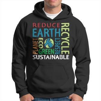 Earth Day Save Planet Rescue Animals Recycle Plastics Hoodie | Mazezy