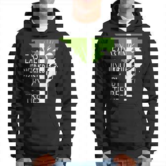 Easily Distracted By Trees Ironic Arborist Tree Surgeon Men Hoodie Graphic Print Hooded Sweatshirt - Thegiftio