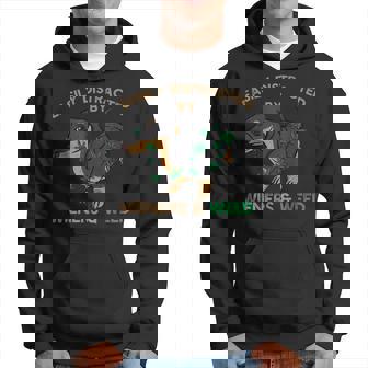 Easily Distracted By Wiener Dog And Weed Cannabis Dachshund Men Hoodie Graphic Print Hooded Sweatshirt - Seseable
