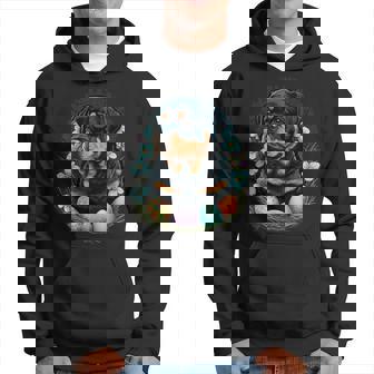 Easter Rottweiler Bunny Eggs Dog On Easter Rottweiler Hoodie | Mazezy