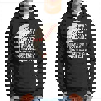 Eat Sleep Baseball Repeat Baseball Player Baseball Hoodie | Mazezy