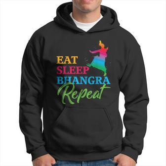 Eat Sleep Bhangra Repeat Traditional Fun Humorous Ideal Gift Hoodie - Seseable