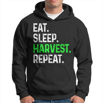 Eat Sleep Harvest Repeat Harvesting Farm Farmers Men Hoodie - Thegiftio UK