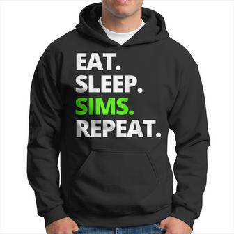 Eat Sleep Sims Repeat Hoodie - Seseable