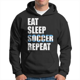 Eat Sleep Soccer Repeat Cool Soccer Argentina Lover Player Men Hoodie Graphic Print Hooded Sweatshirt - Seseable