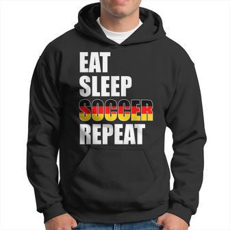 Eat Sleep Soccer Repeat Cool Soccer Germany Lover Player Men Hoodie Graphic Print Hooded Sweatshirt - Seseable