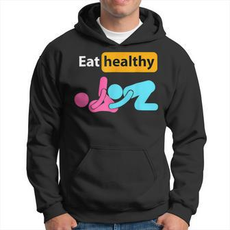 Eating Healthy Valentines Day Adult Humor Funny Couple Hoodie - Seseable