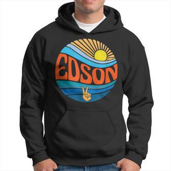 Edson Hemd Vintage Sunset Edson Groovy Tie Dye Hoodie - Seseable