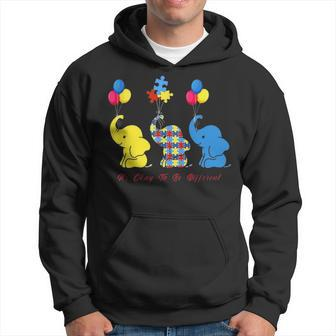 Elephant Its Ok To Be A Little Different Autism Awareness Hoodie - Seseable