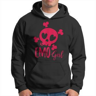 Emo Girl Pink Skull Emo Goth Music Ns Emotional Hoodie | Mazezy CA