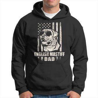 English Mastiff Dad Cool Vintage Retro Proud American Hoodie - Seseable