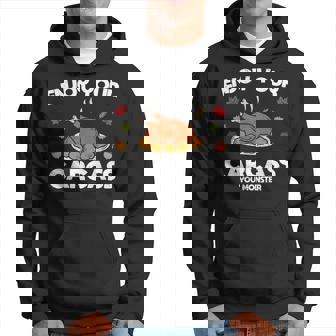 Enjoy Your Carcass You Monster Thanksgiving Vegan Vegetarian Men Hoodie - Thegiftio