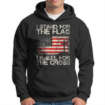 Epic I Stand For The Flag I Kneel For The Cross Military Hoodie | Mazezy