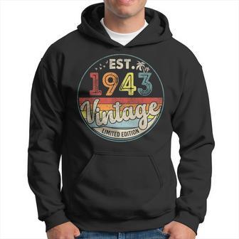 Est 1943 Vintage Limited Edition 80Th Birthday 80 Years Old Hoodie - Thegiftio UK