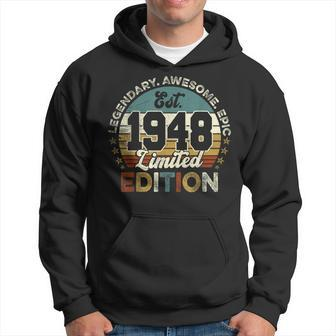 Est 1948 Limited Edition 75Th Birthday Gifts 1948 Year Old Hoodie - Thegiftio UK