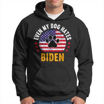 Even My Dog Hates Biden Funny Anti Biden Hoodie | Mazezy