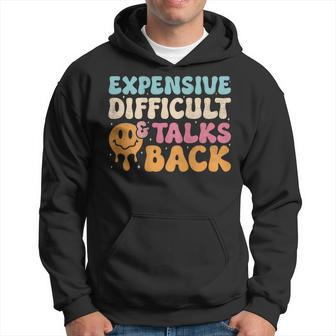 Expensive Difficult And Talks Back Retro Groovy Hoodie | Mazezy