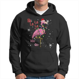 Fa La La La Mingo Flamingo Lover Matching Funny Christmas Men Hoodie Graphic Print Hooded Sweatshirt - Thegiftio UK