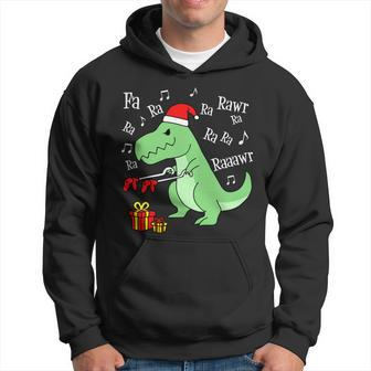 Fa Ra Ra Rawr Christmas T-Rex Presents Hoodie - Monsterry