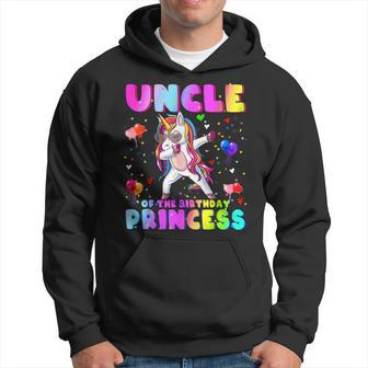 Family Matching Birthday Princess Girl Dabbing Unicorn Uncle Hoodie | Mazezy