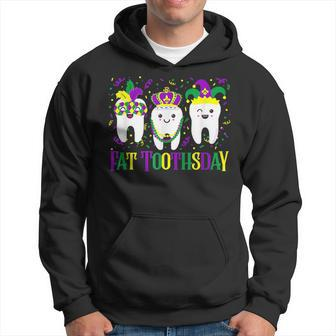 Fat Toothsday Dental Mardi Gras Dentist Hygienist Rdh Men Hoodie Graphic Print Hooded Sweatshirt - Seseable