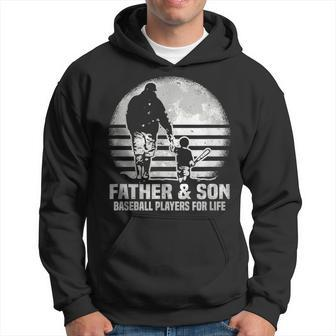 Father And Son Baseball Matching Dad Son Hoodie - Seseable