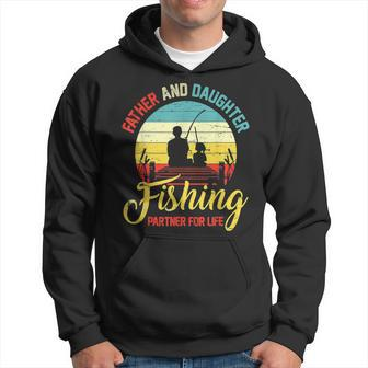 Father Daughter Fishing Partner For Life Retro Matching Dad V2 Hoodie - Seseable