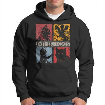 Father Of Cats Cat Dad Funny Cats Lover Father’S Day Gifts Hoodie - Thegiftio UK