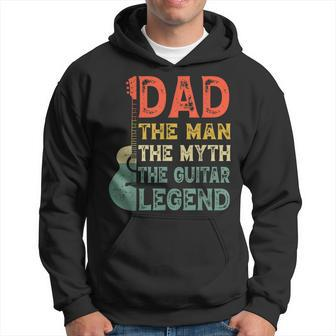 Fathers Day Gift Dad The Man Myth Guitar Legend Guitarist Gift For Mens Hoodie - Seseable