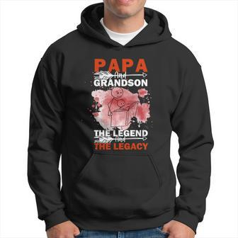 Fathers Day Papa And Grandson The Legend And The Legend Hoodie - Monsterry CA
