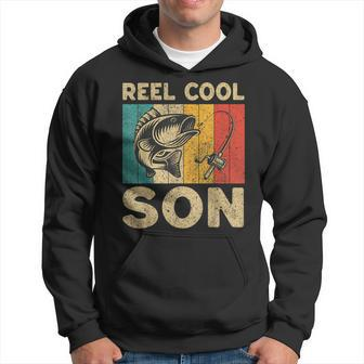 Fathers Day Present Funny Fishing Reel Cool Son Hoodie | Mazezy