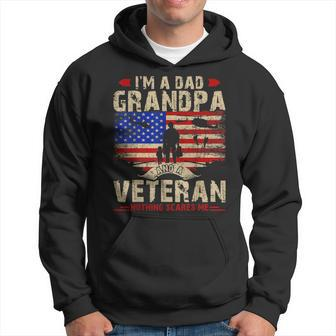 Fathers Day Veterans Day Im A Dad Grandpa And A Veteran Hoodie | Mazezy AU