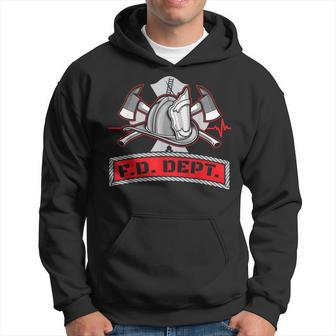 FD Dept Fire Fighters Firefighter Hoodie - Seseable