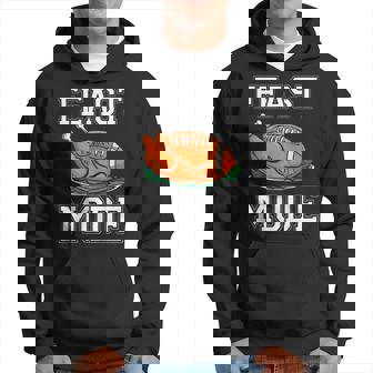 Feast Mode Football Turkey Thanksgiving Turkey Day Men Hoodie - Thegiftio