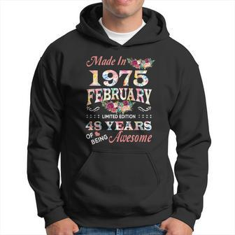 February 1975 Flower 48 Years Of Being Awesome Hoodie - Seseable