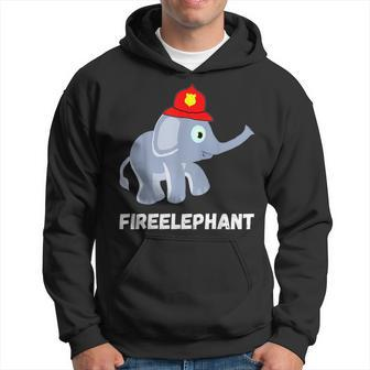 Fire Fighter Elephant Baby Firefighter Fireman Hoodie - Seseable