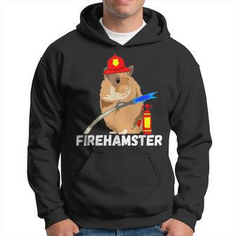 Fire Fighter Hamster Chubby Hammy Firefighter Pet Hoodie - Seseable