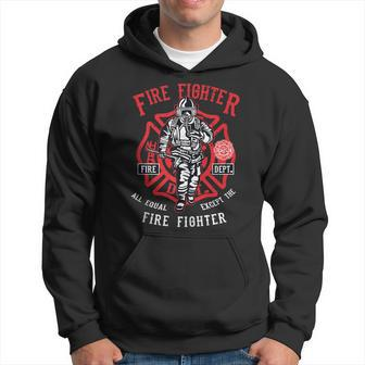 Firefighter Fire Fighter - First Responder Eagle Flag Hoodie - Seseable