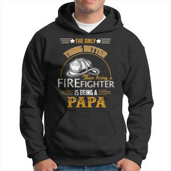 Firefighter Fireman Dad Papa Fathers Day Cute Gift Idea Hoodie - Seseable