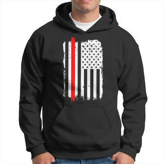 Firefighter Thin Red Line Amercian Flag | Usa Hoodie - Seseable