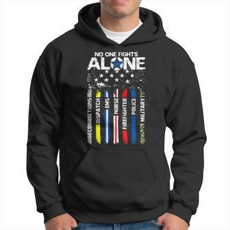 First Responders American Thin Line Police Fire Military Ems Hoodie | Mazezy